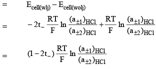 Concentration Cells with and without Transport | Physical Chemistry
