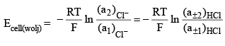 Concentration Cells with and without Transport | Physical Chemistry