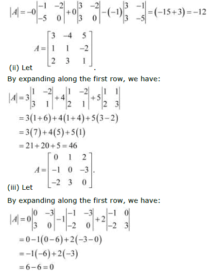 NCERT Solutions Class 12 Maths Chapter 4 - Determinants