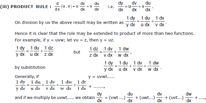 Differentiation, Chapter Notes, Class 12, Maths (IIT) - JEE