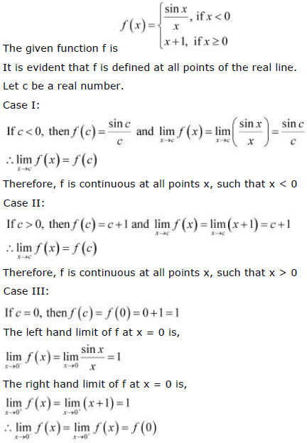 NCERT Solutions Class 12 Maths Chapter 5 - Continuity & Differentiability