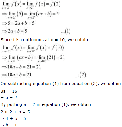 NCERT Solutions Class 12 Maths Chapter 5 - Continuity & Differentiability