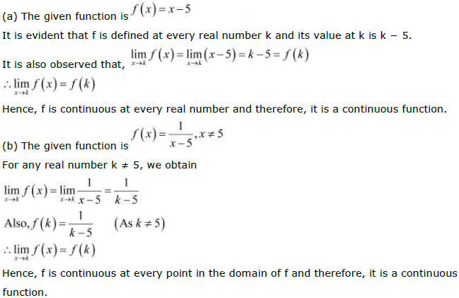 NCERT Solutions Class 12 Maths Chapter 5 - Continuity & Differentiability