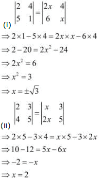NCERT Solutions Class 12 Maths Chapter 4 - Determinants