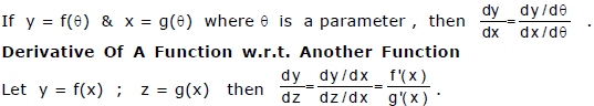 Differentiation, Chapter Notes, Class 12, Maths (IIT) - JEE
