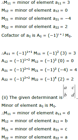 NCERT Solutions Class 12 Maths Chapter 4 - Determinants