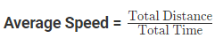 Average Speed and Velocity Formula