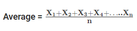 Basic Averages Formulas