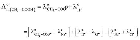 Applications of Kohlrausch`s Law