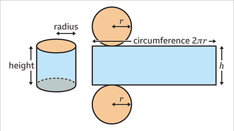 Surface area and volume of a cylinder - Year 7