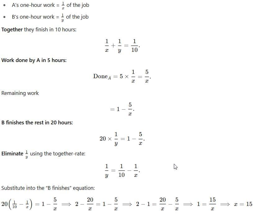 Sample Previous Year Questions: Time and Work | Quantitative for GMAT