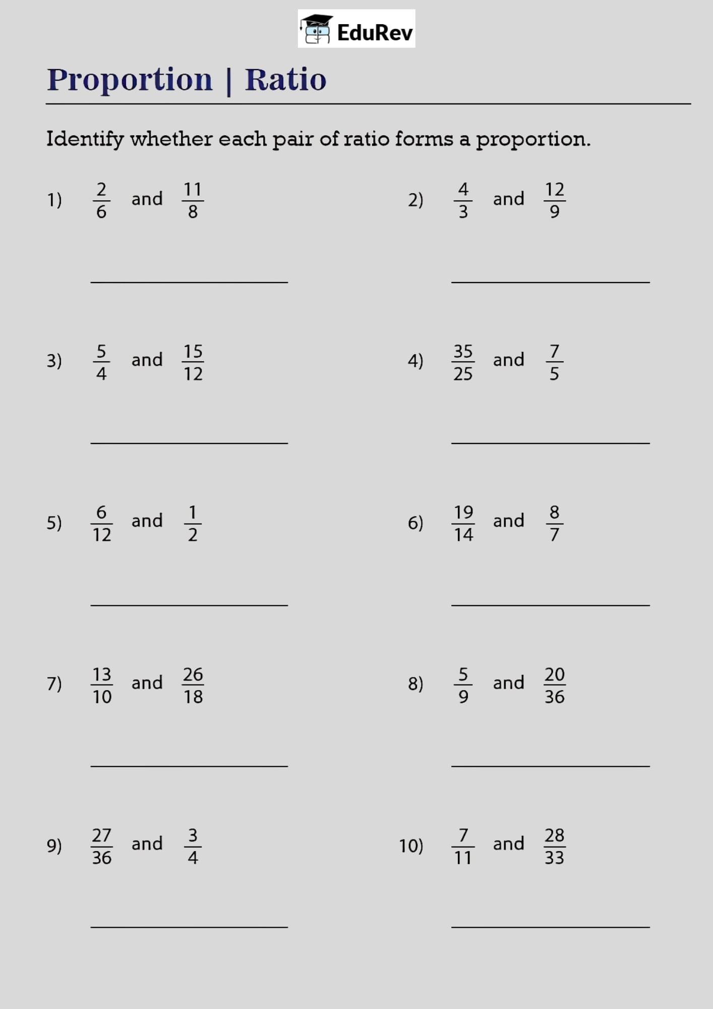 Visual Worksheet: Proportion and Ratio | Mathematics Class 8- New NCERT (Ganita Prakash)