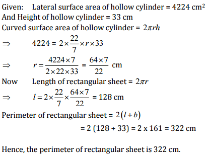 NCERT Solutions (Ex - 11.3, 11.4) - Mensuration