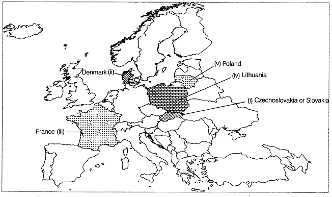 Map Based Questions: Nazism and the Rise of Hitler | Social Studies (SST) Class 9