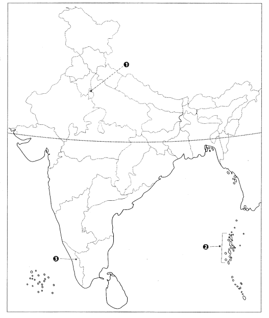 Class 9 Geography Chapter 1 Map Based Question Answers - Contemporary India - I