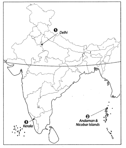 Class 9 Geography Chapter 1 Map Based Question Answers - Contemporary India - I