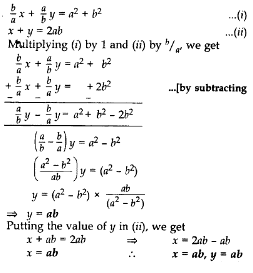 Class 10 Maths Chapter 3 Question Answers - Pair of Linear Equations in Two Variables