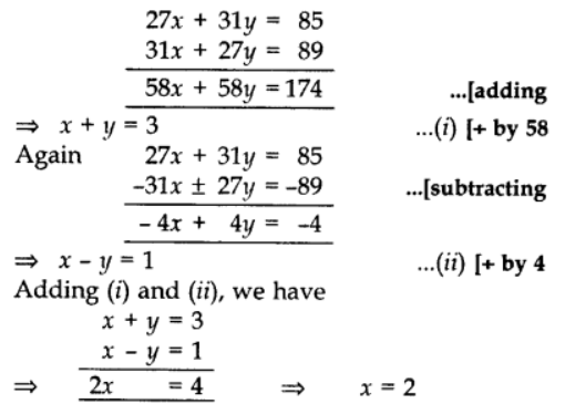 Class 10 Maths Chapter 3 Question Answers - Pair of Linear Equations in Two Variables