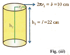 Lab Manual: Comparison of Volumes of Two Right Circular Cylinders - Class 10
