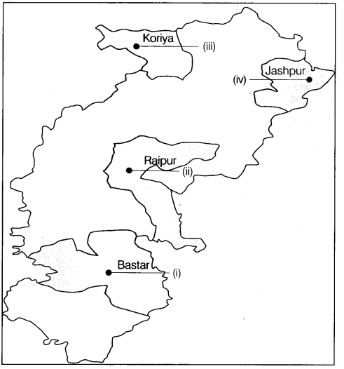 Map Based Questions: Forest Society and Colonialism | Social Studies (SST) Class 9