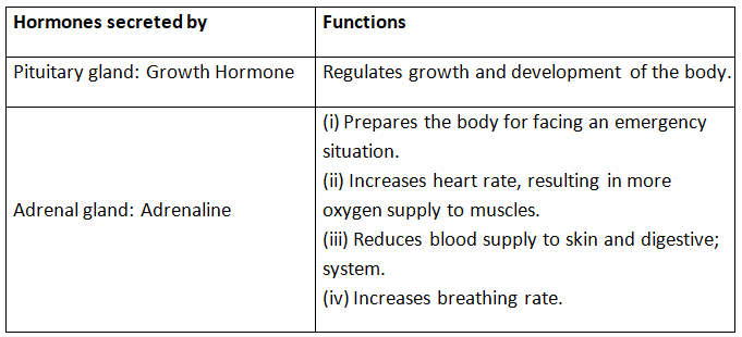 Class 10 Science Chapter 6 Previous Year Questions - Control and Coordination