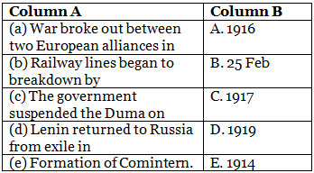 Class 9 History Chapter 2 Practice Question Answers - Socialism in Europe and the Russian Revolution