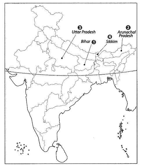 Class 9 Geography Chapter 1 Map Based Question Answers - Contemporary India - I