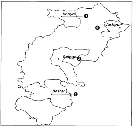Map Based Questions: Forest Society and Colonialism | Social Studies (SST) Class 9