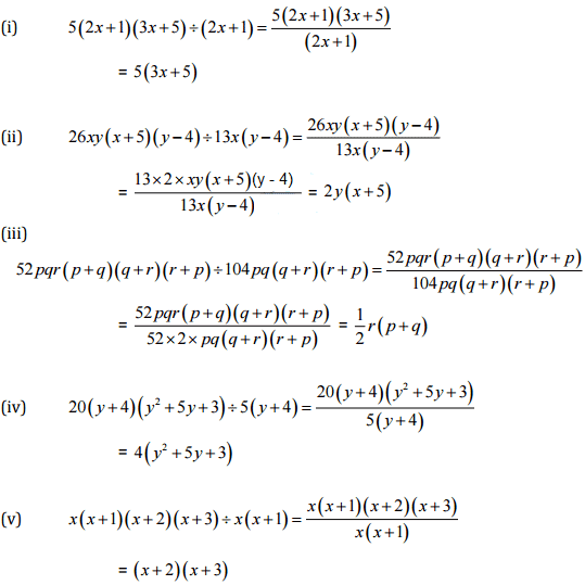 NCERT Solutions for Class 8 Maths - Factorisation- 2
