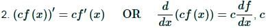 Differentiation Formulas | Calculus - Mathematics