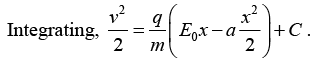 Motion of Charged Particle in Uniform Electric & Magnetic Field: Assignment | Electricity & Magnetism - Physics