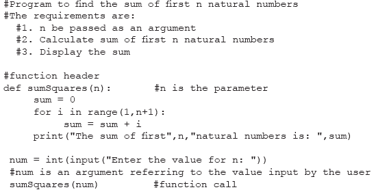 Functions Chapter Notes | Computer Science for Class 11 - Humanities/Arts
