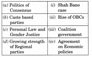NCERT Solutions for Class 12 Political Science - Recent Developments in Indian Politics