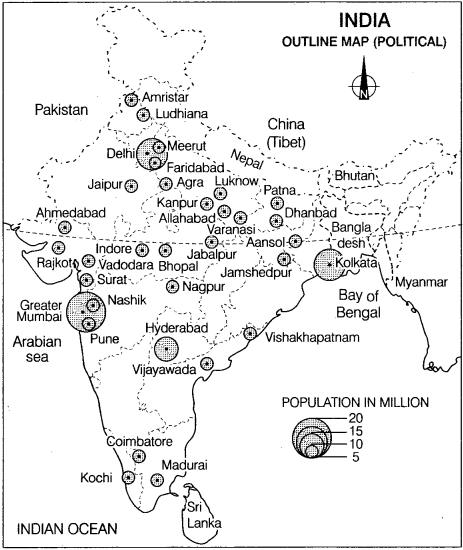 Map Based Work: Human Settlements | Geography Class 12 - Humanities/Arts