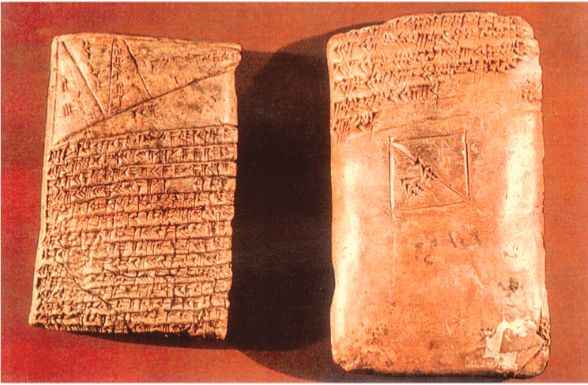 A clay tablet written on both sides in Cuneiform 
