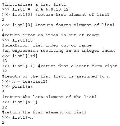 Lists Chapter Notes | Computer Science for Class 11 - Humanities/Arts