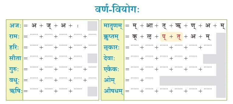 NCERT Solutions: संयुक्‍त-व्‍यञ्जनानि