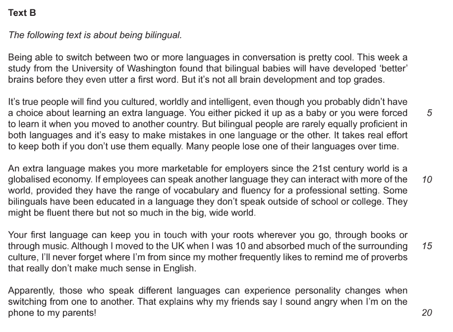 Demo Answer: Letter | English Language for GCSE/IGCSE - Class 10