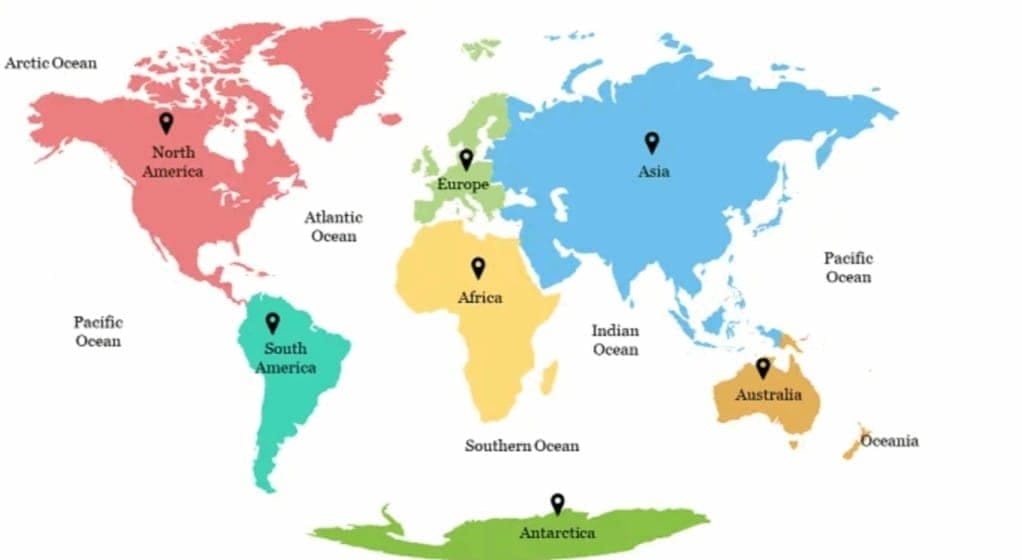 Seven Continents and Five Oceans
