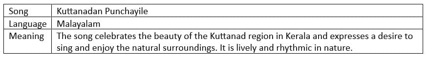 2. Kuttanadan Punchayile - Vanchipattu (Boat Song)