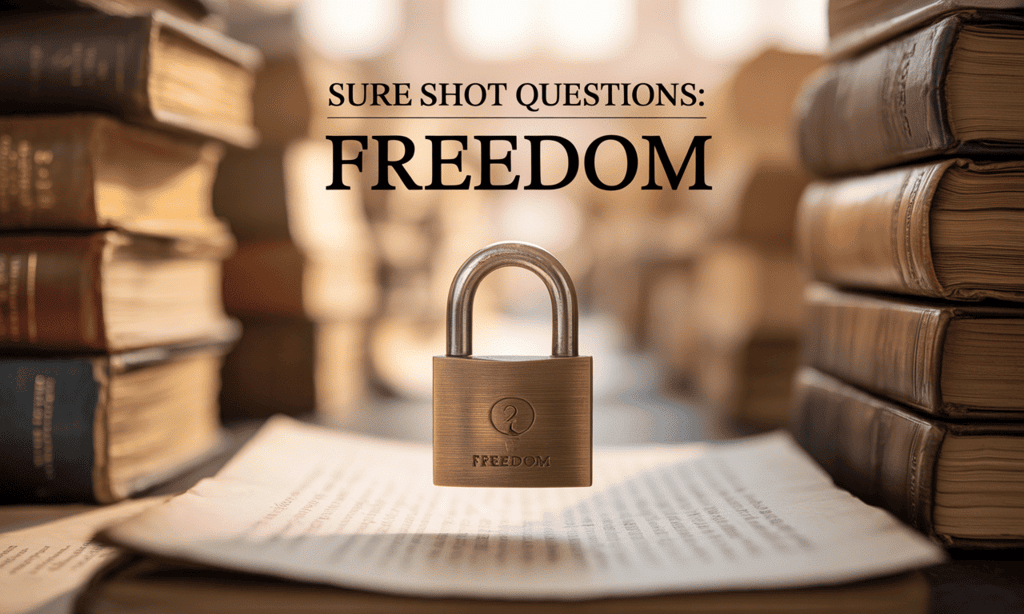 Sure Shot Questions: Freedom | Political Science Class 11 - Humanities/Arts
