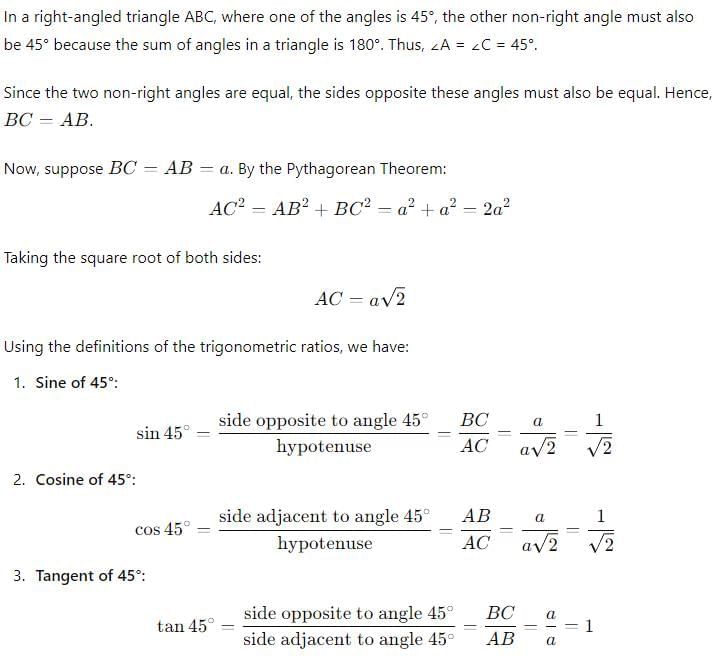 Trigonometry Chapter Notes | Elementary Mathematics for PAT