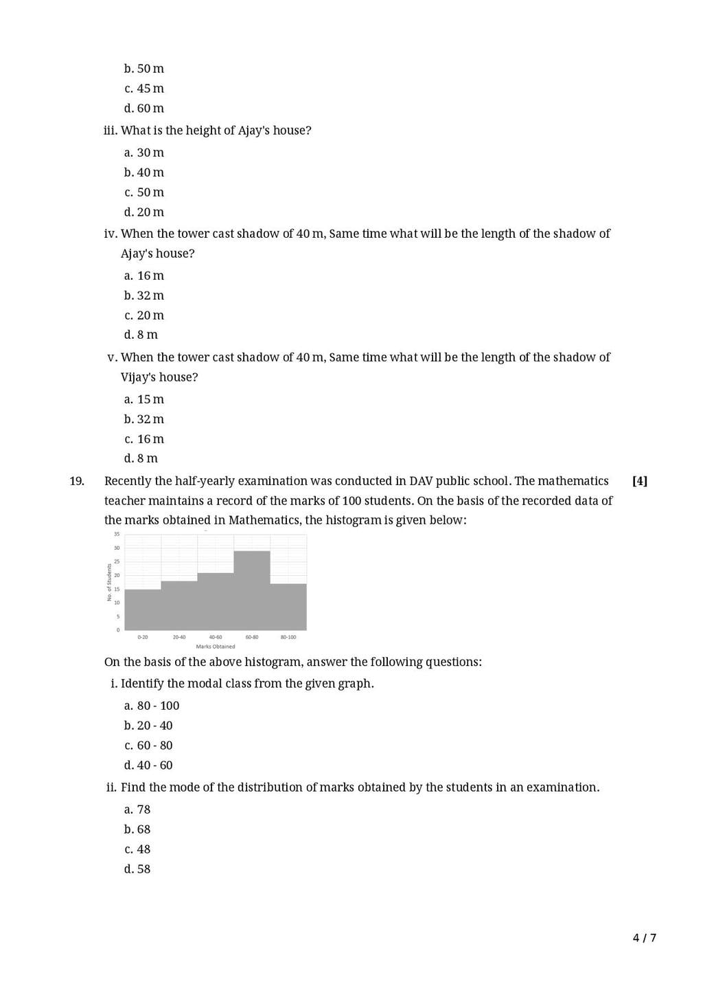 CBSE 2020-2021 SAMPLE PAPER MATHS STANDARD - Class 10 PDF Download