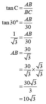 NCERT Solutions for Class 10 Maths Chapter 9 - Some Applications of Trigonometry (Exercise 9.1)
