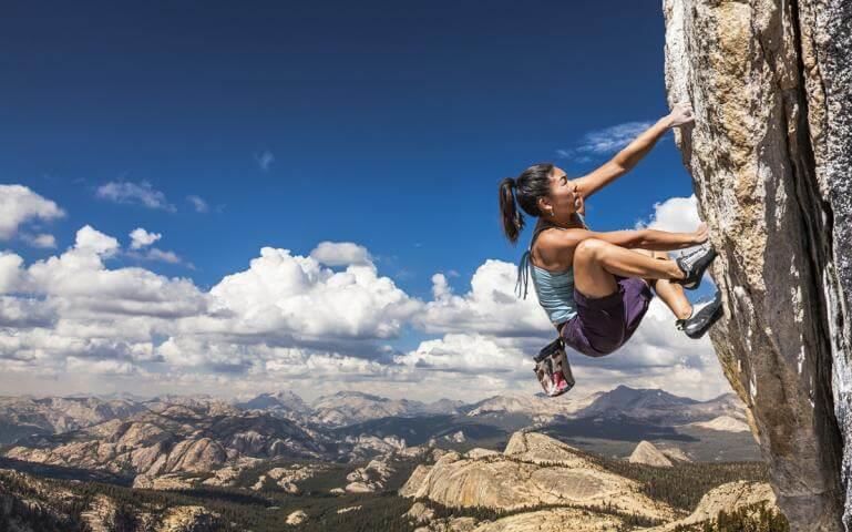 Fig: Rock climbing