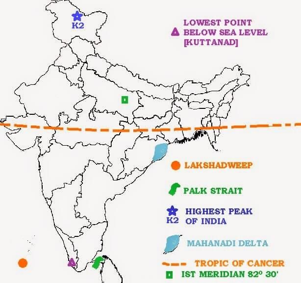 Class 9 Geography Chapter 1 Extra Question Answers - India - Size and Location