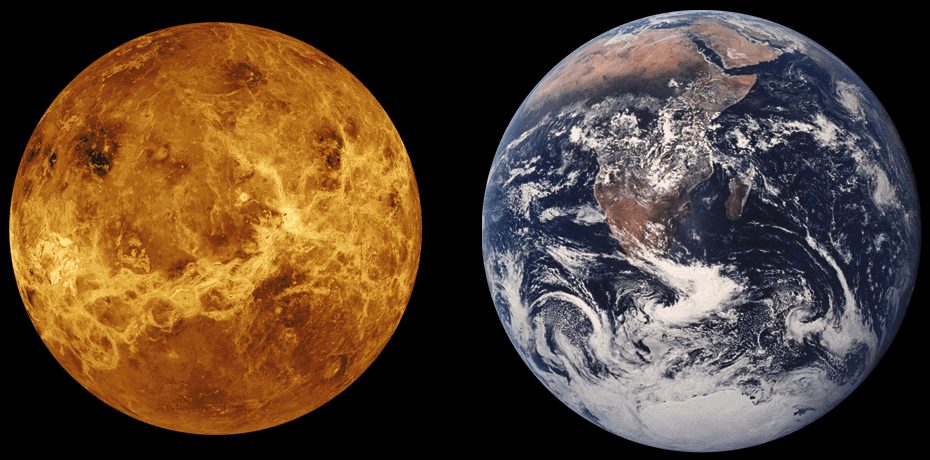 Earth and its Twin Venus