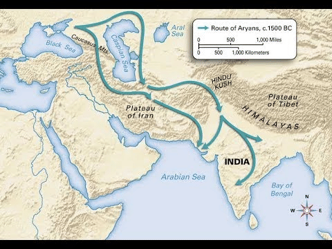 Map of Invasion of Aryans