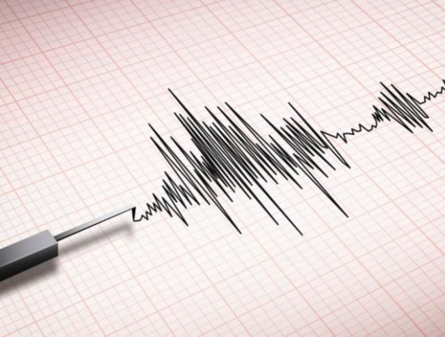 Fig: An Earthquake magnitude being measured on Richter scale.