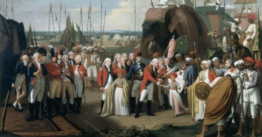 Trading between the locals and Britishers